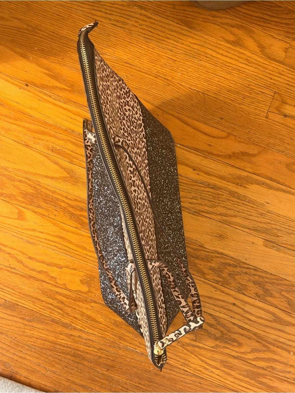 kate spade animal print and glitter tote